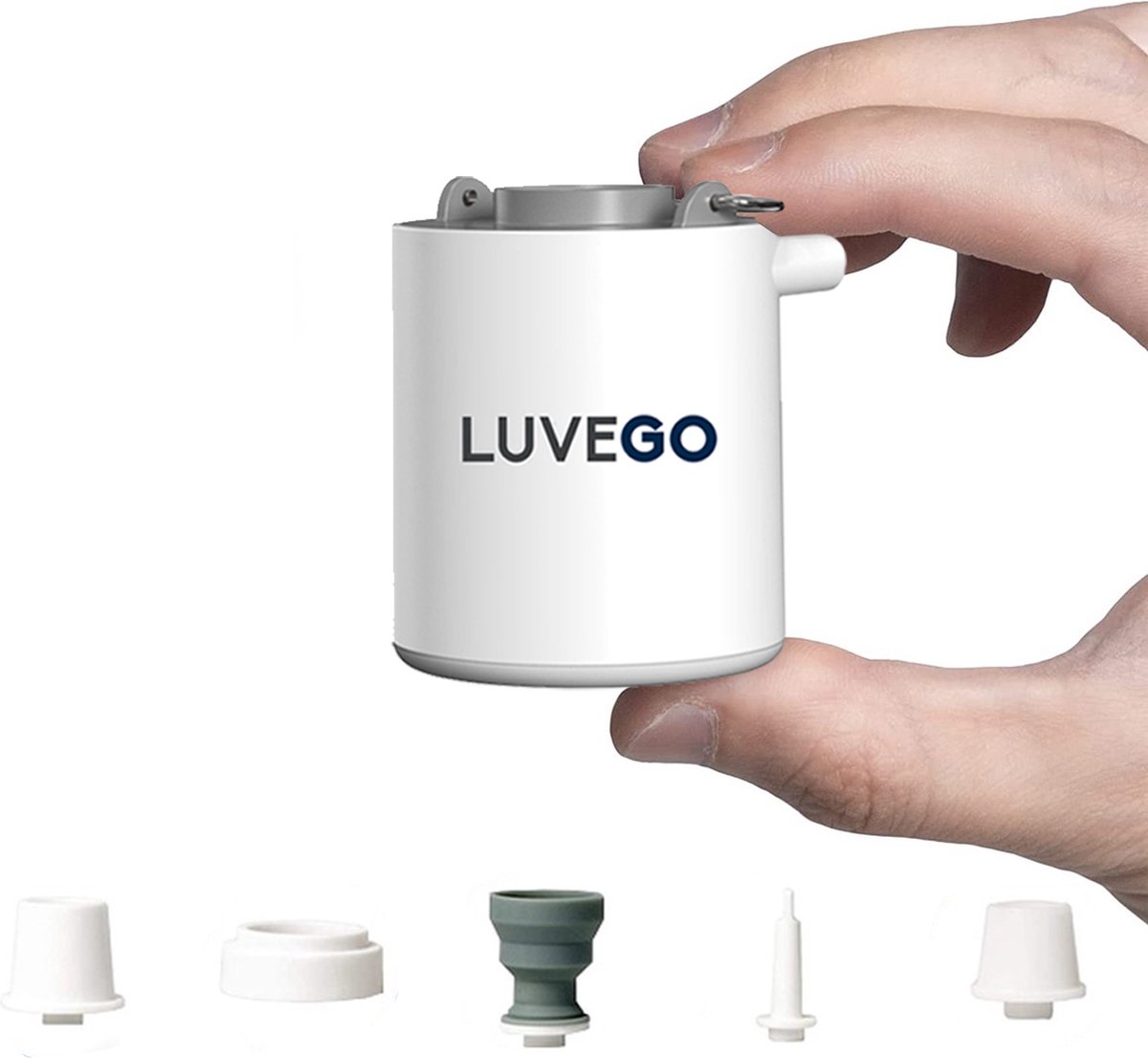 Luvego luchtbed pomp MINI PUMP - Oplaadbare luchtbedpomp - 400LM lantaarn - 3-in-1 - LUVEGO