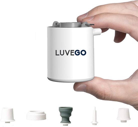 Luvego luchtbed pomp MINI PUMP - Oplaadbare luchtbedpomp - 400LM lantaarn -  3-in-1 | bol.com
