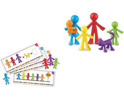 Learning Resources - Familie - Figuren 72 stuks + Opdrachtkaarten - Kleurrijk - Mensenfamilie