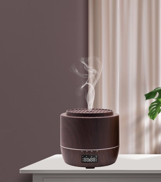 Aroma Diffuser 500 ML - Luchtbevochtiger Aroma Therapie - Klok - App ...