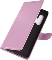 Mobigear Telefoonhoesje geschikt voor Motorola Edge Plus Hoesje | Mobigear Classic Bookcase Portemonnee | Pasjeshouder voor 3 Pasjes | Telefoonhoesje voor Pinpas / OV Kaart / Rijbewijs - Roze