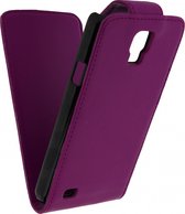 Xccess Leather Flip Case Samsung I9295 Galaxy S4 Active Purple