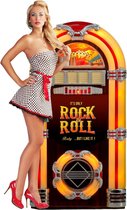 Pin Up It's Only Rock & Roll.  Metalen wandbord in reliëf 60 x 36 cm.
