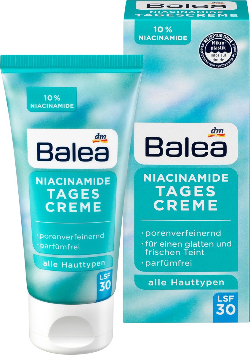 Goedkoopste Balea Niacinamide Dagcrème SPF30, 50 ml