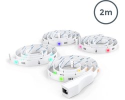 B.K.Licht - Led Strip 2m - Auto USB - RGB - sfeerverlichting - met afstandsbediening - gaming led lights