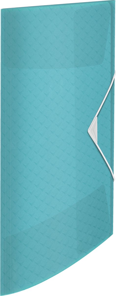 Esselte Colour'Breeze Kunststof A4 3-Klepsmap met Reliëfpatroon voor 150 Vel Papier - Organiser voor Documenten - Blauw