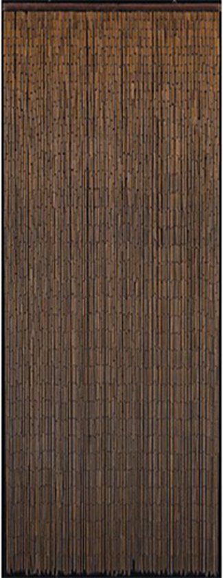 Deurgordijn/vliegengordijn - Bamboe hulzen donkerbruin - 90x200 cm