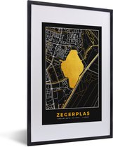 Cadre photo avec affiche - Carte - Carte - Plan de la ville - Nederland - Zegerplas - 40x60 cm - Cadre pour affiche