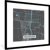 Fotolijst incl. Poster - Boskoop - Kaart - Plattegrond - Nederland - Stadskaart - 40x40 cm - Posterlijst