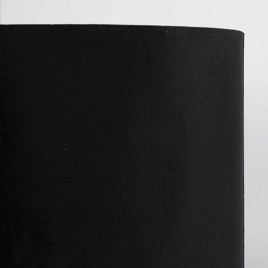 Uniqq Lampenkap velours zwart Ø 50 cm - 25 cm hoog - Uniqq