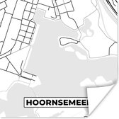 Poster Plattegrond - Stadskaart - Kaart - Hoornsemeer - 50x50 cm