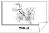 Poster Stadskaart – Zwart Wit - Kaart – Venlo – Nederland – Plattegrond - 180x120 cm XXL