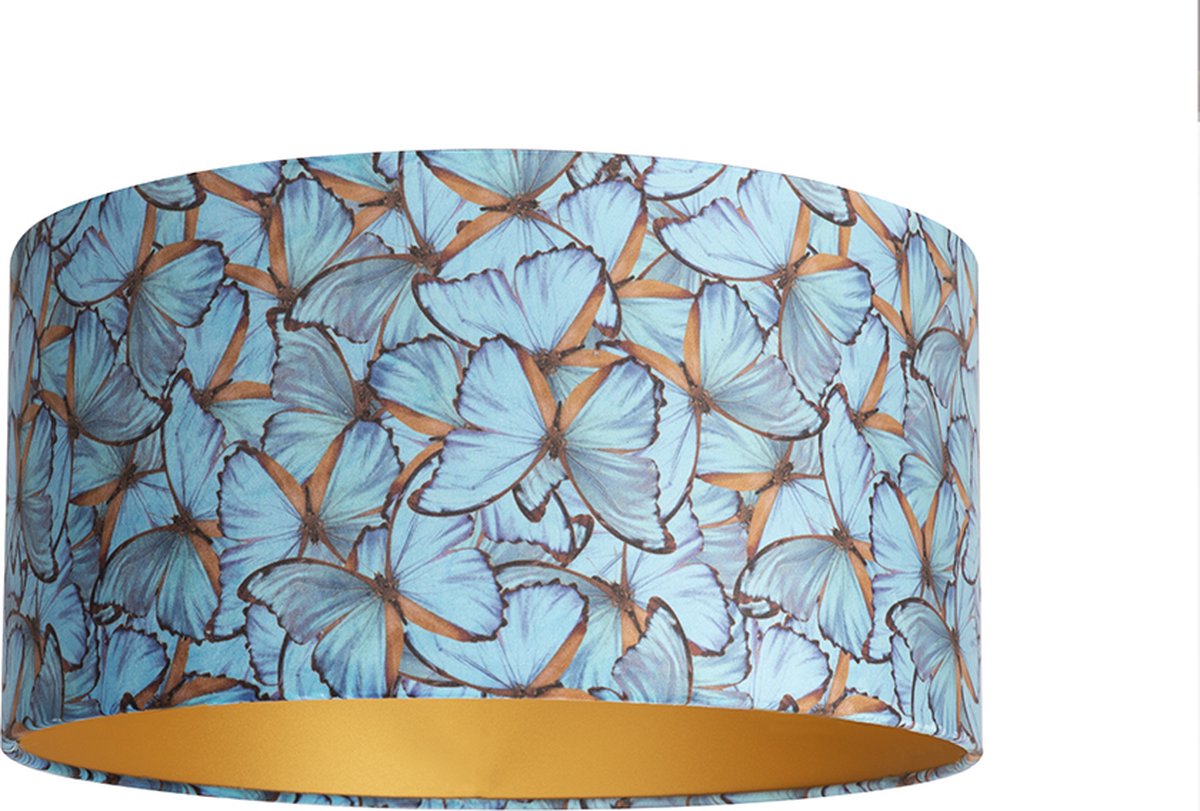 Koper goud velvet velours pampa ronde lampenkap 40cm Koper goud velvet velours pampa ronde lampenkap 40cm