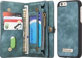 Caseme Telefoonhoesje geschikt voor Apple iPhone 6 Hoesje Uitneembare 2in1 Bookcase Portemonnee - Groen