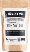 Arabische Gom / Acacia - 250 GR Poeder (92% Vezels - 100% Biologisch - Goede Darmflora / Spijsvertering - Verhelpt Prikkelbare Darm - Bindmiddel - Prebiotica - Voedingsvezels - Ontstekingsremmer)