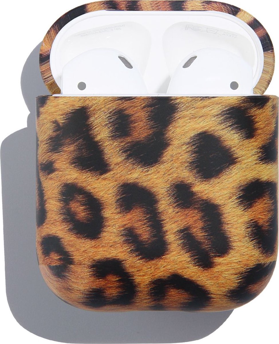 Mobigear Leopard Hardcase Hoesje voor Apple AirPods 2 - Bruin