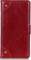 Mobigear Ranch Telefoonhoesje geschikt voor Samsung Galaxy A90 Hoesje Bookcase Portemonnee - Bordeaux Rood