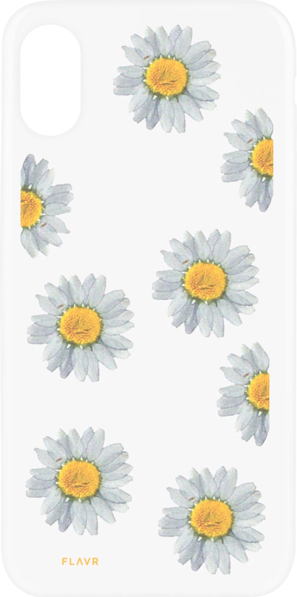Apple iPhone X/10 Hoesje - FLAVR - iPlate Real Flower Serie - TPU Backcover - Real Flower Daisy - Hoesje Geschikt Voor Apple iPhone X/10