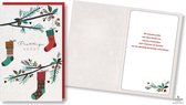 Lannoo Cards • Luxe dubbele Kerstkaarten • 6 stuks • Goud-foliedruk • Preegdruk/reliëf • Kerst • (6 x €2.95)