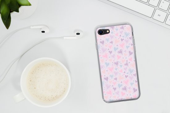 Coque iPhone SE 2020 - Meiden - Hartjes - Motifs - Fille - Kids - Enfants - Coque de téléphone en Siliconen