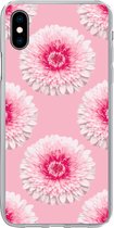 Geschikt voor iPhone Xs Max hoesje - Meiden - Bloem - Roze - Patronen - Girl - Kids - Kinderen - Siliconen Telefoonhoesje
