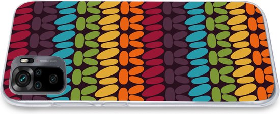 Coque Xiaomi Redmi Note 10 - Motifs au crochet - Rétro - Arc-en-ciel - Coque de téléphone en Siliconen