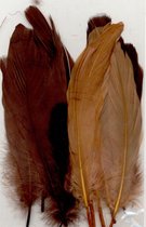 Vaessen Creative Feathers long - 15,5-20cm - 15stuks - earth