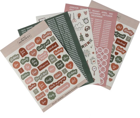 Bullet journal stickers – Agenda stickers – NL design Great Memories -  Bullet journal