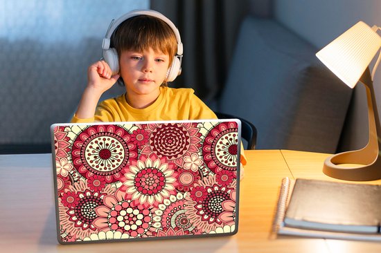 Sticker ordinateur portable - 10,1 pouces - Bloem - Mandala - Rétro - Motif