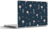 Laptop sticker - 12.3 inch - Bloem - Insecten - Patronen - 30x22cm - Laptopstickers - Laptop skin - Cover