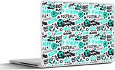 Laptop sticker - 11.6 inch - Patronen - Voetbal - Sport - Jongens - Kinderen - Kids - 30x21cm - Laptopstickers - Laptop skin - Cover
