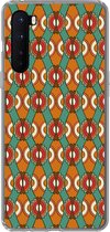 Geschikt voor OnePlus Nord hoesje - Design - Retro - Oranje - Abstract - Siliconen Telefoonhoesje