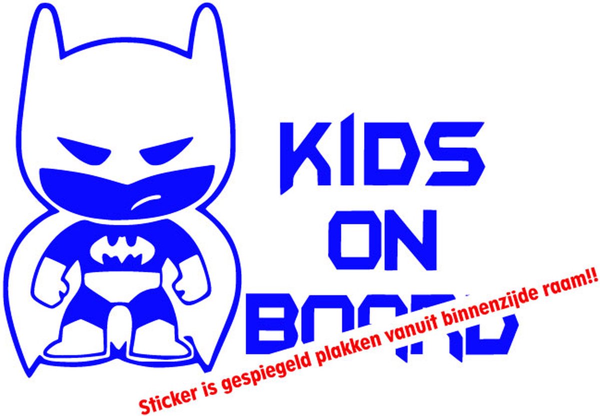 Autotoebehoren - Stickerloods Kids on Board sticker -autoraamsticker- On Board sticker 15x11cm