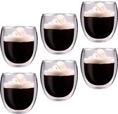 Glas Rondo wijnglas koffieglas theeglas | bolvormig design | 400 ml | dubbelwandig borosilicaatglas | bestand tegen hitte en kou | handgemaakt | mondgeblazen | krasvrij | geschikt voor magnetron en vaatwasser