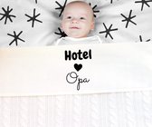 Ledikantlaken Baby | Hotel Opa | Laken Meyco wit | katoen | wit | 100 x 150 cm | Cadeau voor opa