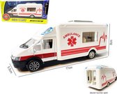 Ambulance - Speelgoed ambulancewagen - pull-back drive - Die Cast voertuigen - 17 CM