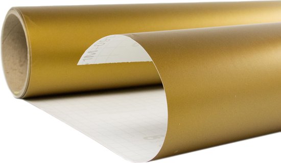 Plakfolie - Oracal - Goud – Mat – 117 cm x 5 m - RAL 1036 - Meubelfolie - Interieurfolie - Zelfklevend