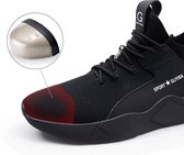 Werkschoenen - Sneakers - Veiligheidsschoenen - Stalen Neus - Zwart Rood - Maat 47