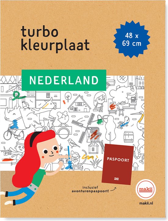 Makii - Turbo Kleurplaat Nederland - Kleurplaten & stickers