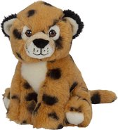 Pluche dieren knuffels Cheetah/Jachtluipaard van 16 cm - Knuffeldieren speelgoed