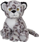 Pluche knuffel sneeuw luipaard van 19 cm - Speelgoed knuffeldieren