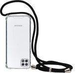 Samsung Galaxy A03 - Siliconen hoesje met koord - Shockproof - Transparant