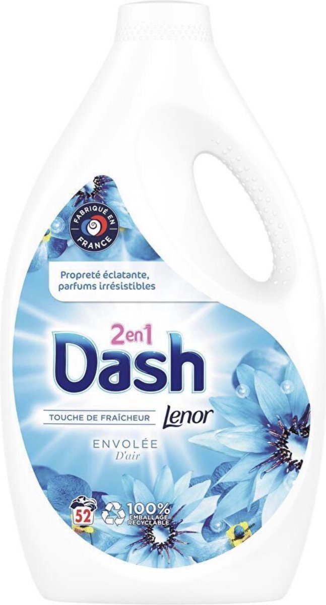 Dash 2en1 Lessive Liquide, 46 Lavages, Fleurs De…