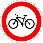 Verboden voor mountainbikes sticker 100 mm