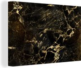Toile Peinture Or - Zwart - Luxe - 140x90 cm - Décoration murale