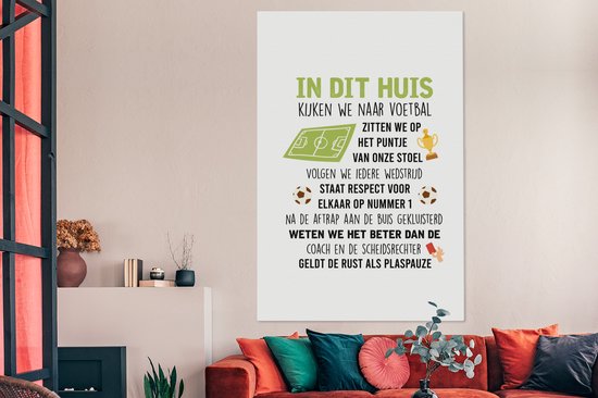 Toile Peinture Proverbes - Voetbal - Sport - 120x180 cm - Décoration murale XXL