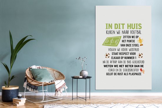 Toile Peinture Proverbes - Voetbal - Sport - 120x180 cm - Décoration murale XXL