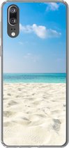 Geschikt voor Huawei P20 hoesje - Tropisch - Strand - Zee - Siliconen Telefoonhoesje