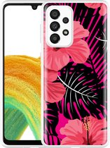 Hoesje Geschikt voor Samsung Galaxy A33 Tropical Flowers