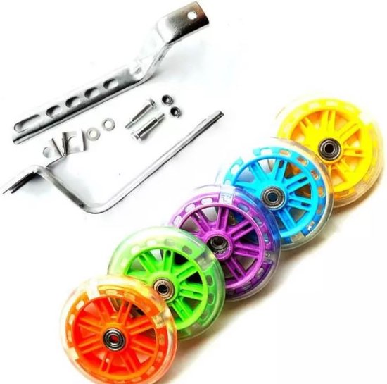 Zijwieltjes voor Kinderfiets - 12-20 Inch - Kleur Rose - 12 inch/14 inch/16 inch/18 inch/20 inch - Zijwielen - Kinderfietsaccessoires van Volare — afbeelding 2